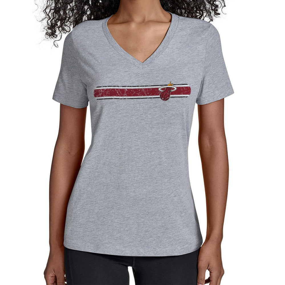 NBA Miami Heat Starter Women's Team Stripe V-Neck T-Shirt