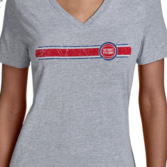 NBA Detroit Pistons Starter Women's Team Stripe V-Neck T-Shirt sale