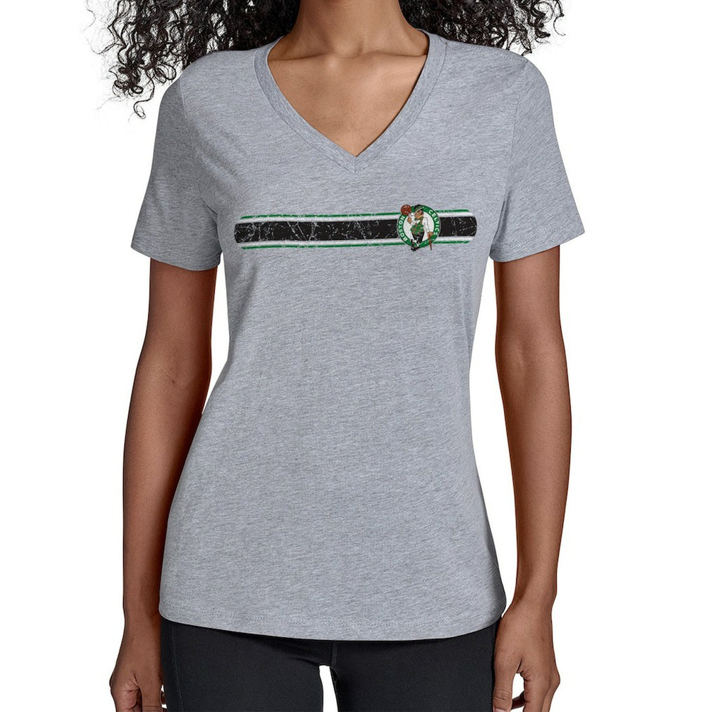 NBA Boston Celtics Starter Women's Team Stripe V-Neck T-Shirt