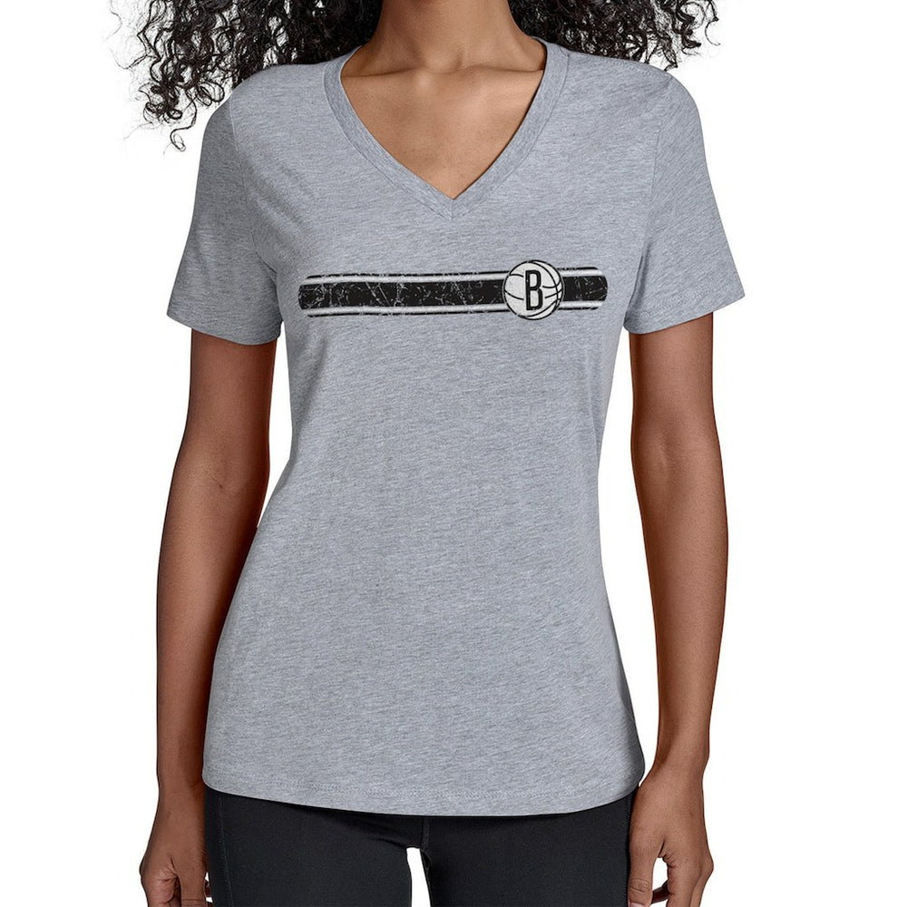 NBA Brooklyn Nets Starter Women's Team Stripe V-Neck T-Shirt