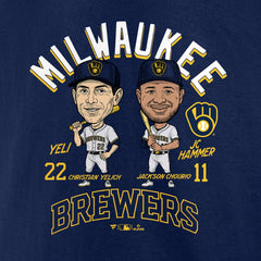 MLB Jackson Chourio & Christian Yelich Milwaukee Brewers Player Duo T-Shirt