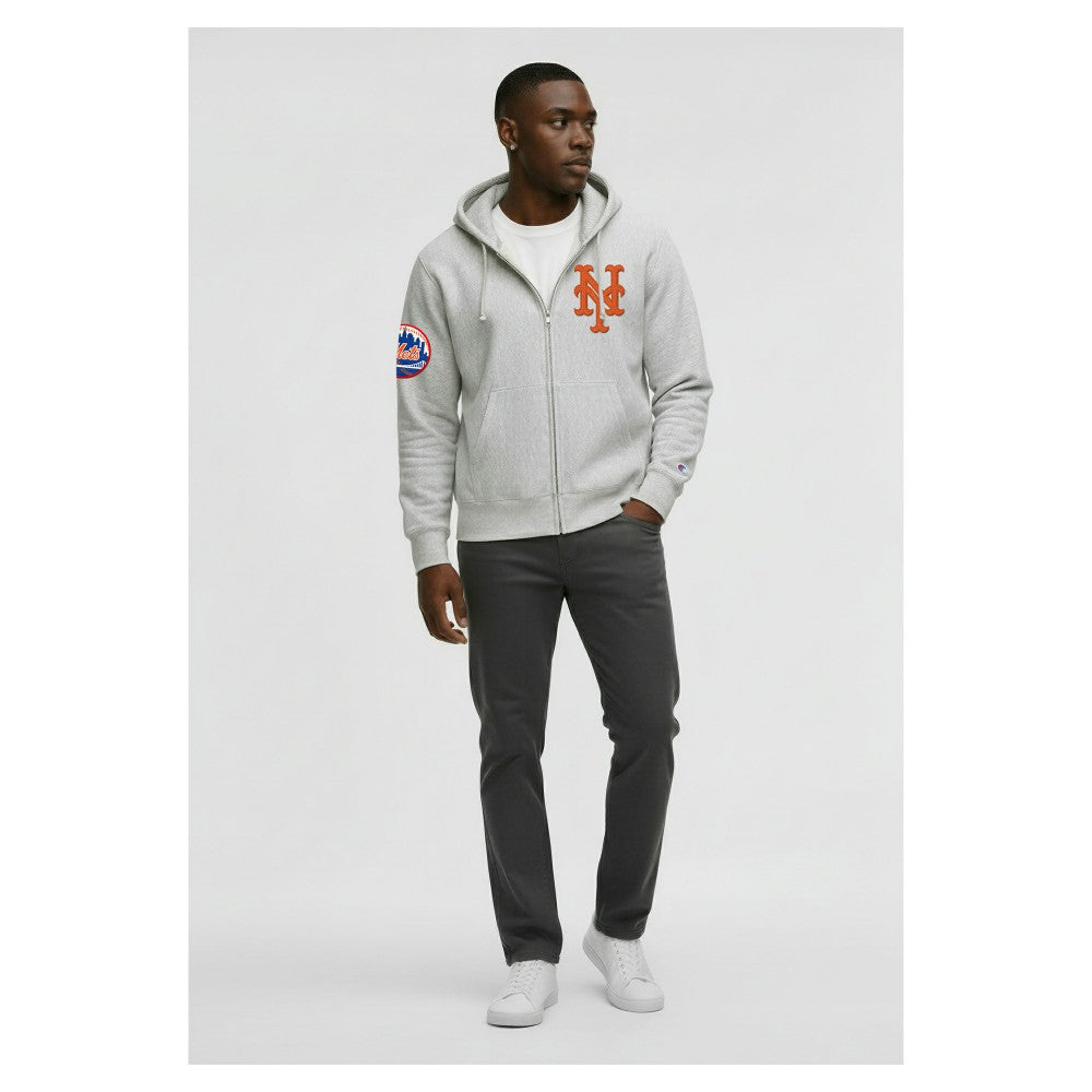 MLB New York Mets Champion Reverse Weave Chenille Full-Zip Hoodie