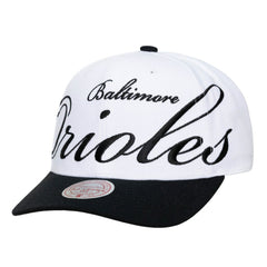 MLB Baltimore Orioles Mitchell & Ness Unisex XL Script Pro Crown Snapback Hat