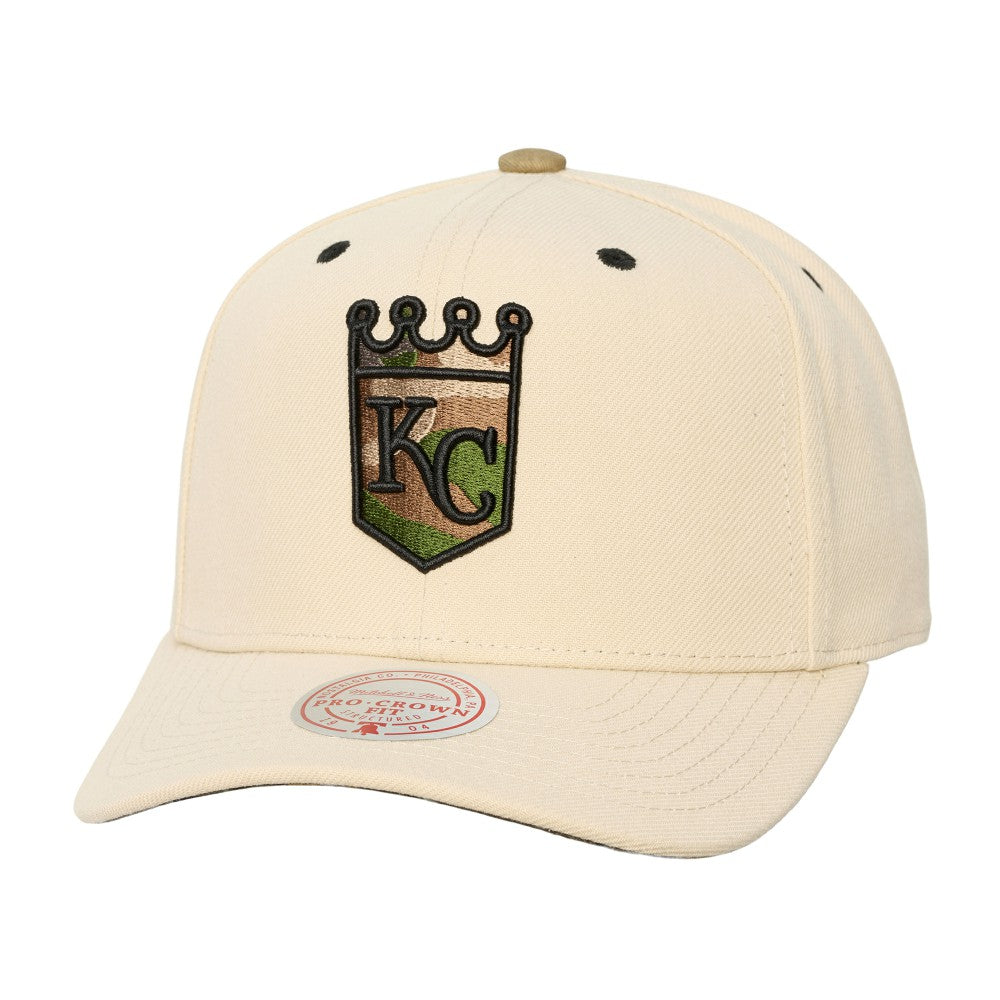 MLB Kansas City Royals Mitchell & Ness Unisex Camo Logo Pro Crown Snapback Hat