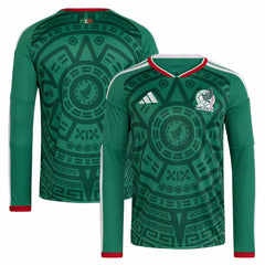 Mexico National Team FIFA x World Cup 2026 Home Replica Long Sleeve Jersey - Adidas Green