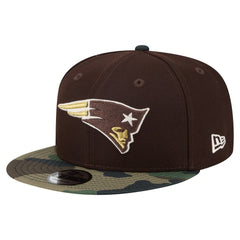 Adult Burnt Wood Camo 9FIFTY Snapback Hat - New England Patriots