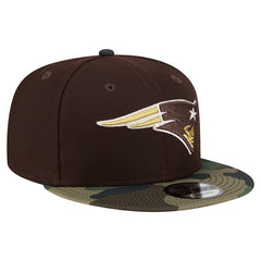 Adult Burnt Wood Camo 9FIFTY Snapback Hat - New England Patriots