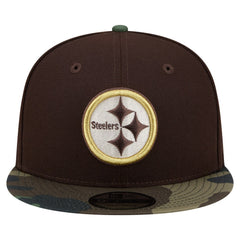 Adult Burnt Wood Camo 9FIFTY Snapback Hat - Pittsburgh Steelers