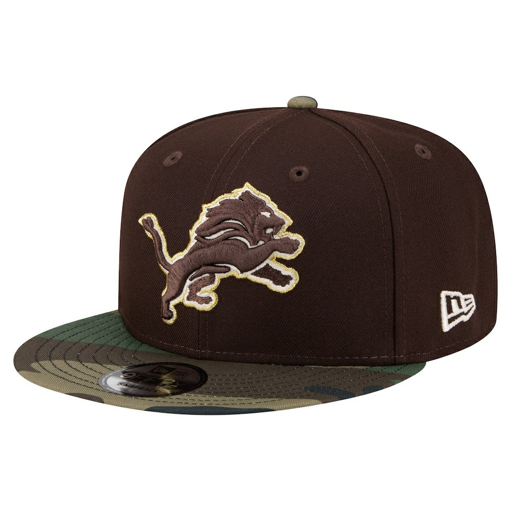 Adult Burnt Wood Camo 9FIFTY Snapback Hat - Detroit Lions