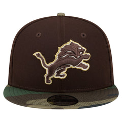Adult Burnt Wood Camo 9FIFTY Snapback Hat - Detroit Lions