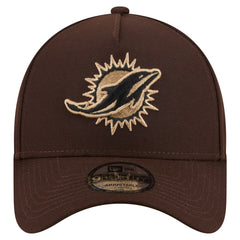 Burnt Wood A-Frame 9FORTY Adjustable Hat - Miami Dolphins