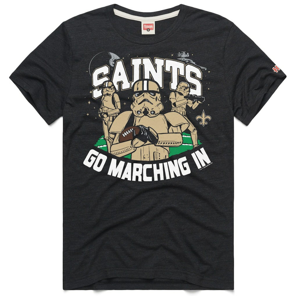 Homage Unisex Star Wars x NFL Tri-Blend T-Shirt - New Orleans Saints