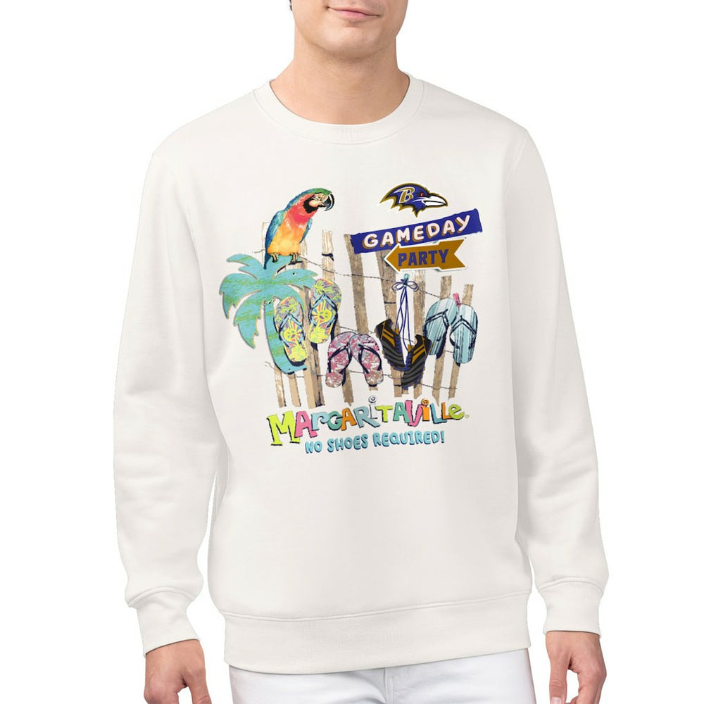 Margaritaville Gameday Party Fleece Sweatshirt - Baltimore Ravens