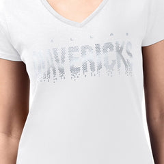 NBA Dallas Mavericks G-III 4Her by Carl Banks Women's Super-Slim-Fit Metallic Drop Lightweight V-Neck T-Shirt sale