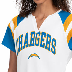 Starter Women's Game On Notch Neck T-Shirt - Los Angeles Chargers