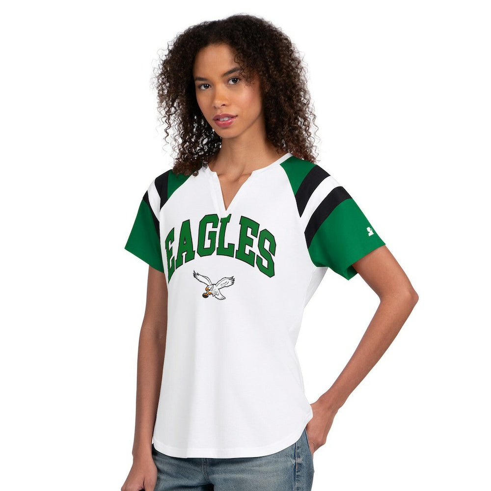 Starter Women's Game On Notch Neck T-Shirt - Philadelphia Eagles