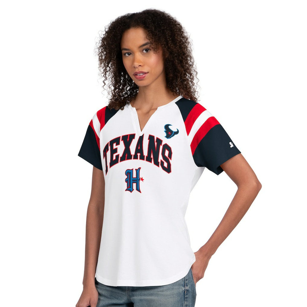 Starter Women's Game On Notch Neck T-Shirt - Houston Texans