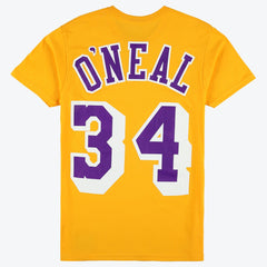 NBA Shaquille O'Neal Los Angeles Lakers Unisex Hardwood Classics Name & Number T-Shirt