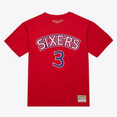 NBA Allen Iverson Philadelphia 76ers Unisex Hardwood Classics Name & Number T-Shirt
