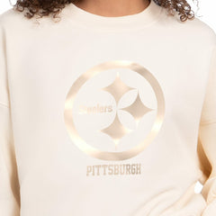 Starter Women's Travel Pastels Boxy Fleece Sweatshirt - Pittsburgh Steelers