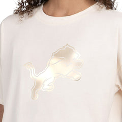Starter Women's Pastel Travel Boxy Cropped T-Shirt - Detroit Lions