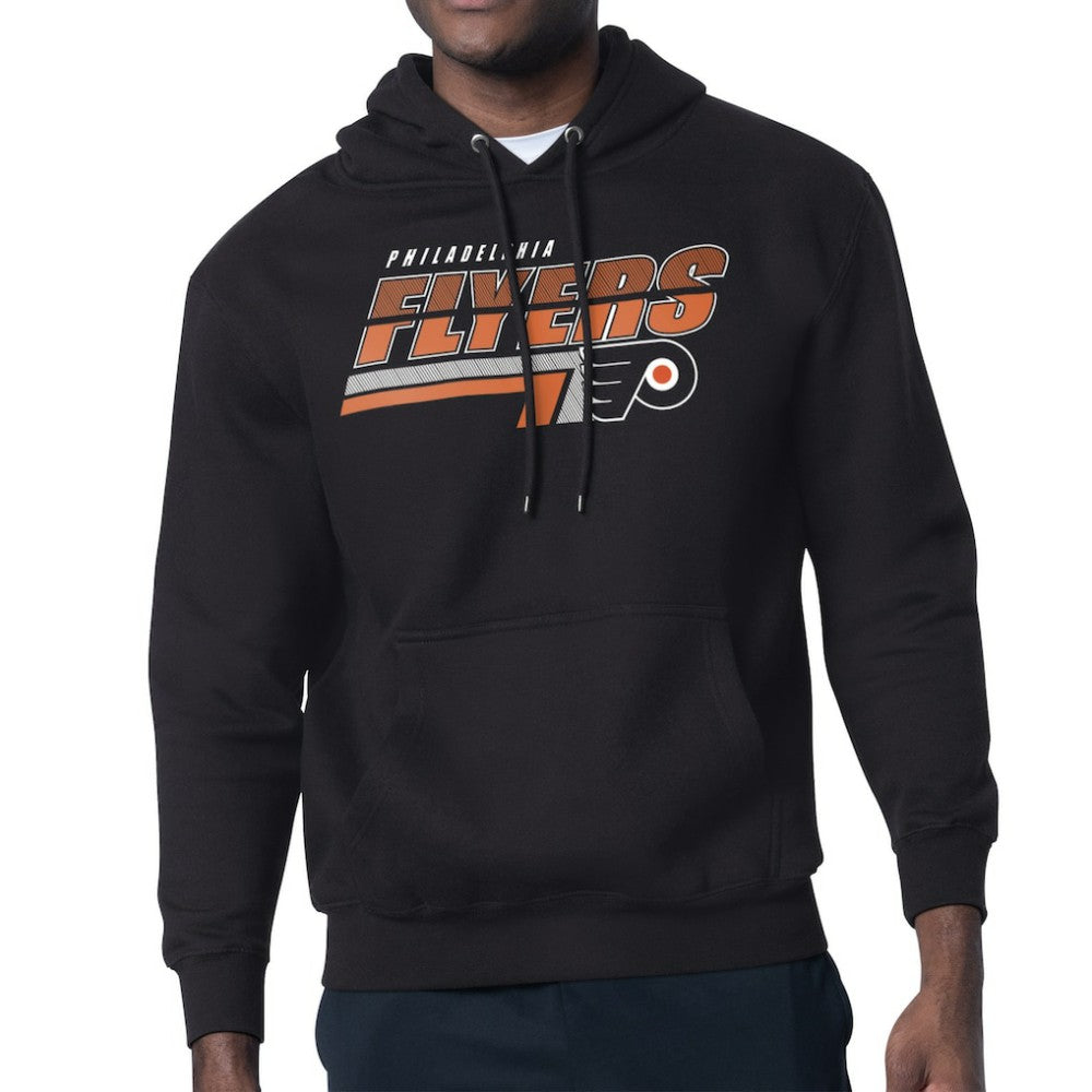 NHL Black Philadelphia Flyers Starter Logo Push Fleece Hoodie