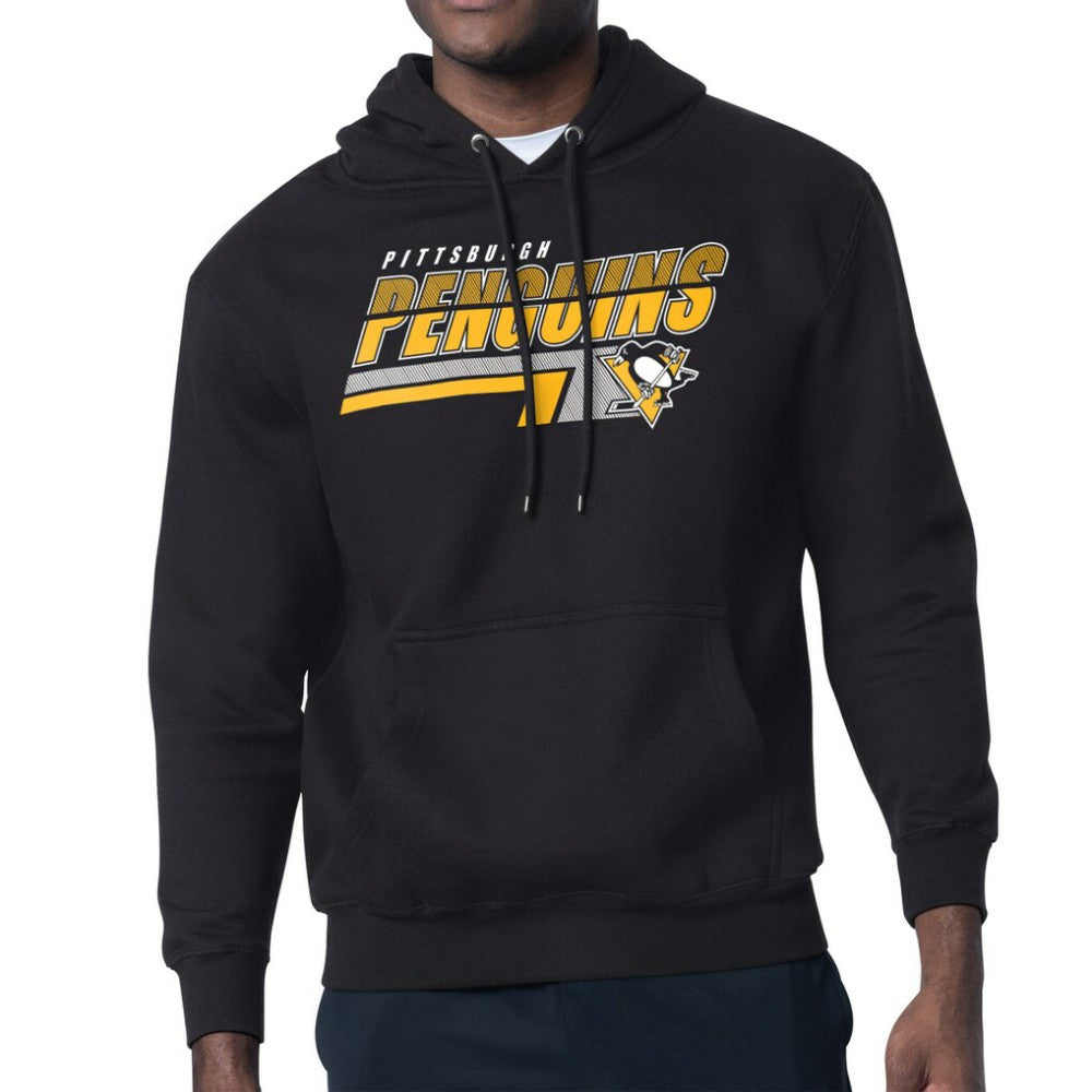 NHL Black Pittsburgh Penguins Starter Logo Push Fleece Hoodie