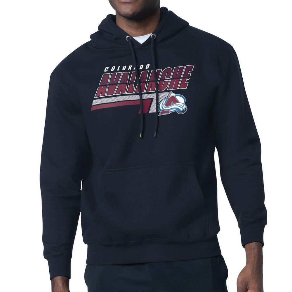 NHL Navy Colorado Avalanche Starter Logo Push Fleece Hoodie