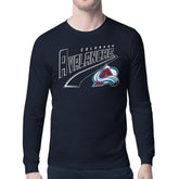 NHL Navy Colorado Avalanche Starter Modern Tailsweep Long Sleeve T-Shirt