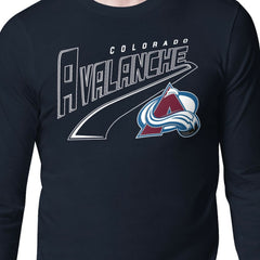 NHL Navy Colorado Avalanche Starter Modern Tailsweep Long Sleeve T-Shirt