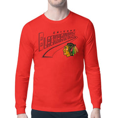 NHL Red Chicago Blackhawks Starter Modern Tailsweep Long Sleeve T-Shirt