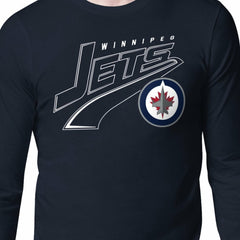 NHL Navy Winnipeg Jets Starter Modern Tailsweep Long Sleeve T-Shirt