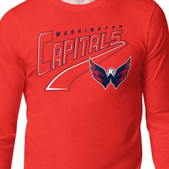 NHL Red Washington Capitals Starter Modern Tailsweep Long Sleeve T-Shirt