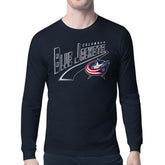 NHL Navy Columbus Blue Jackets Starter Modern Tailsweep Long Sleeve T-Shirt