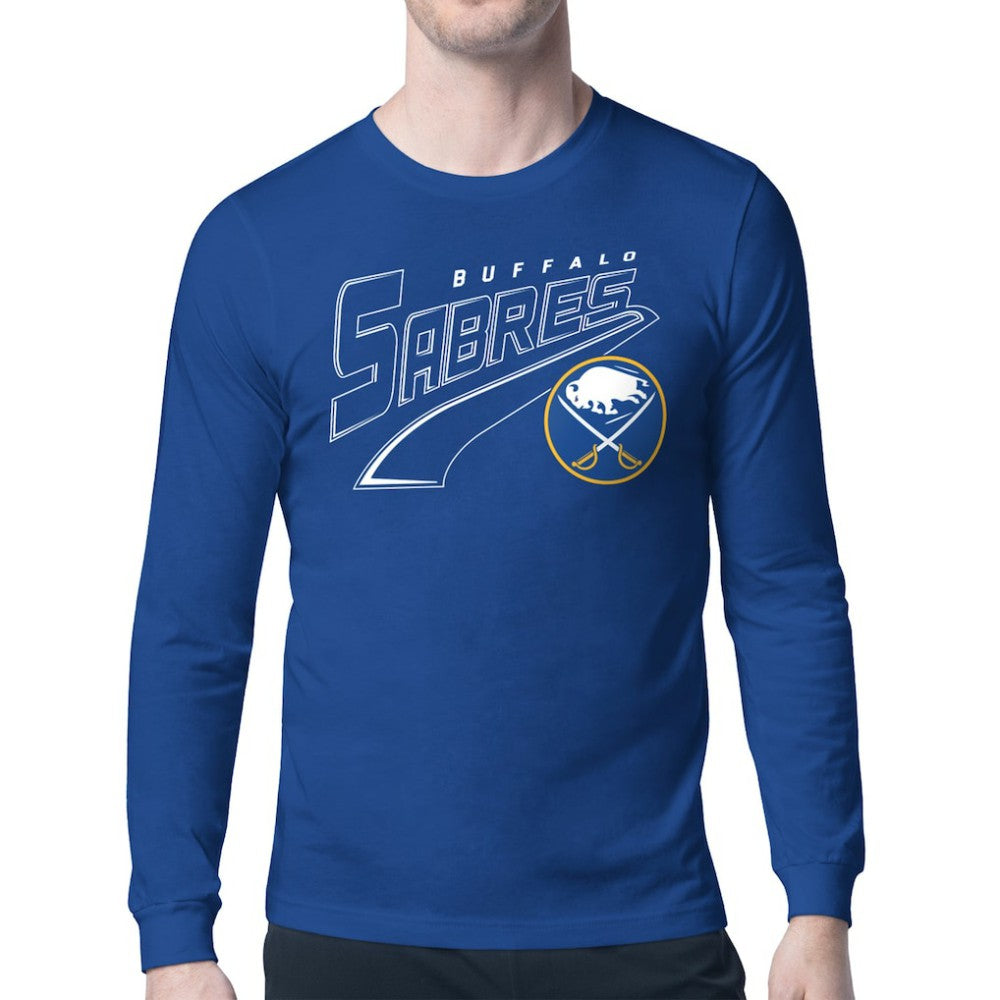 NHL Royal Buffalo Sabres Starter Modern Tailsweep Long Sleeve T-Shirt