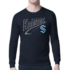 NHL Deep Sea Blue Seattle Kraken Starter Modern Tailsweep Long Sleeve T-Shirt