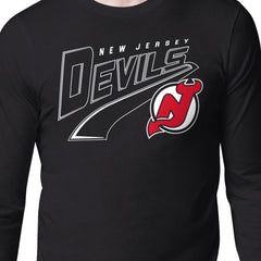 NHL Black New Jersey Devils Starter Modern Tailsweep Long Sleeve T-Shirt