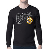 NHL Black Boston Bruins Starter Modern Tailsweep Long Sleeve T-Shirt