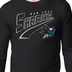NHL Black San Jose Sharks Starter Modern Tailsweep Long Sleeve T-Shirt
