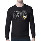 NHL Black Pittsburgh Penguins Starter Modern Tailsweep Long Sleeve T-Shirt