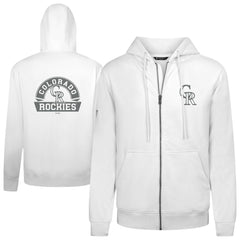 MLB Colorado Rockies Levelwear Podium Chenille Logo Full-Zip Hoodie