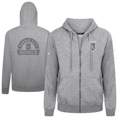 MLB Kansas City Royals Levelwear Podium Chenille Logo Full-Zip Hoodie