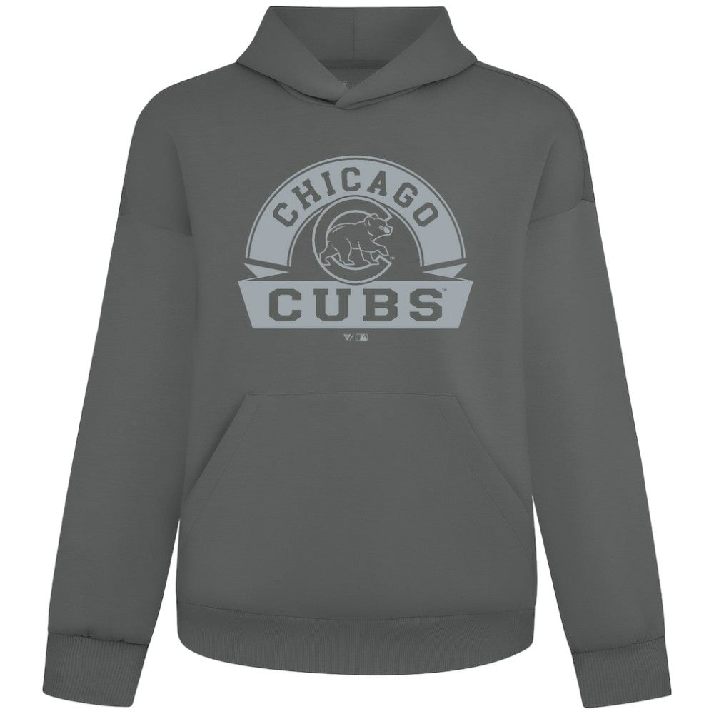 MLB Chicago Cubs Levelwear Luxe Signature Banner Arch Tri-Blend Hoodie