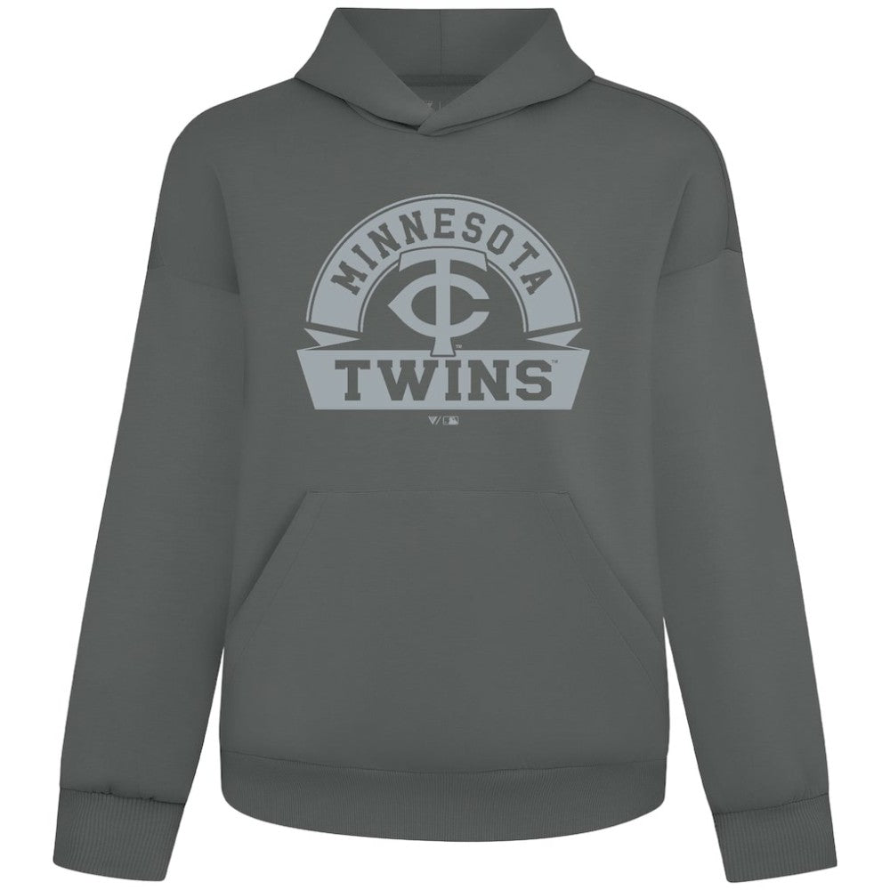 MLB Minnesota Twins Levelwear Luxe Signature Banner Arch Tri-Blend Hoodie