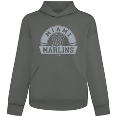 MLB Miami Marlins Levelwear Luxe Signature Banner Arch Tri-Blend Hoodie