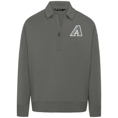 MLB Arizona Diamondbacks Levelwear Luxe Signature Quarter-Zip Chenille Logo Tri-Blend Sweatshirt