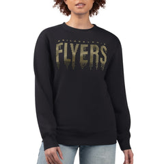 NHL Black Philadelphia Flyers G-III 4Her by Carl Banks Women's Metallic Drop Printed Fleece Sweatshirt