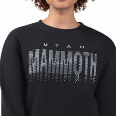 NHL Black Utah Mammoth G-III 4Her by Carl Banks Women's Metallic Drop Printed Fleece Sweatshirt