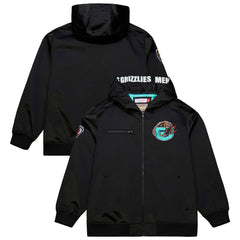 NBA Memphis Grizzlies Hardwood Classics Nights Walk the Tunnel Satin Bomber Full-Snap Hooded Jacket
