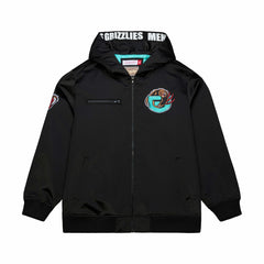 NBA Memphis Grizzlies Hardwood Classics Nights Walk the Tunnel Satin Bomber Full-Snap Hooded Jacket